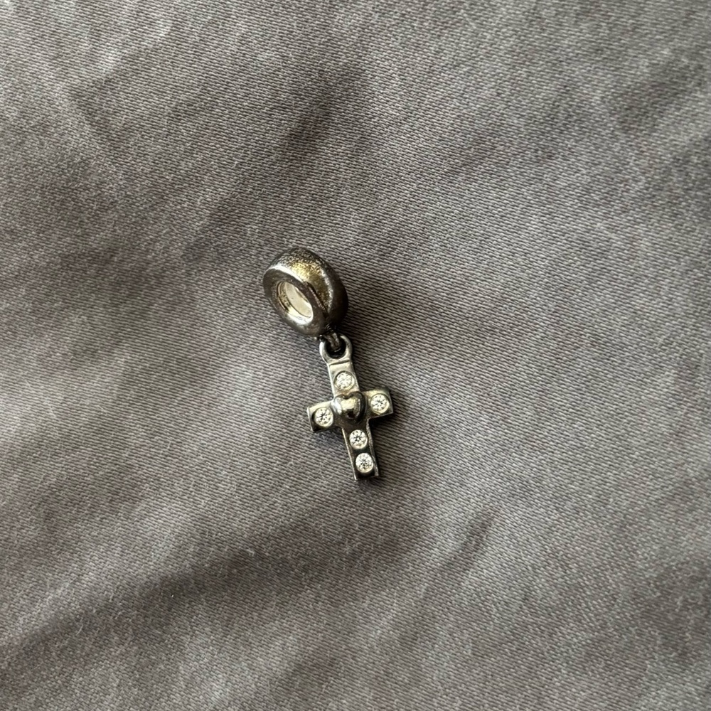 Pandora sterling silver cross dangle charm
